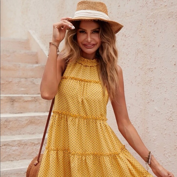 Ruffle Halter Dress - Picture 1 of 3